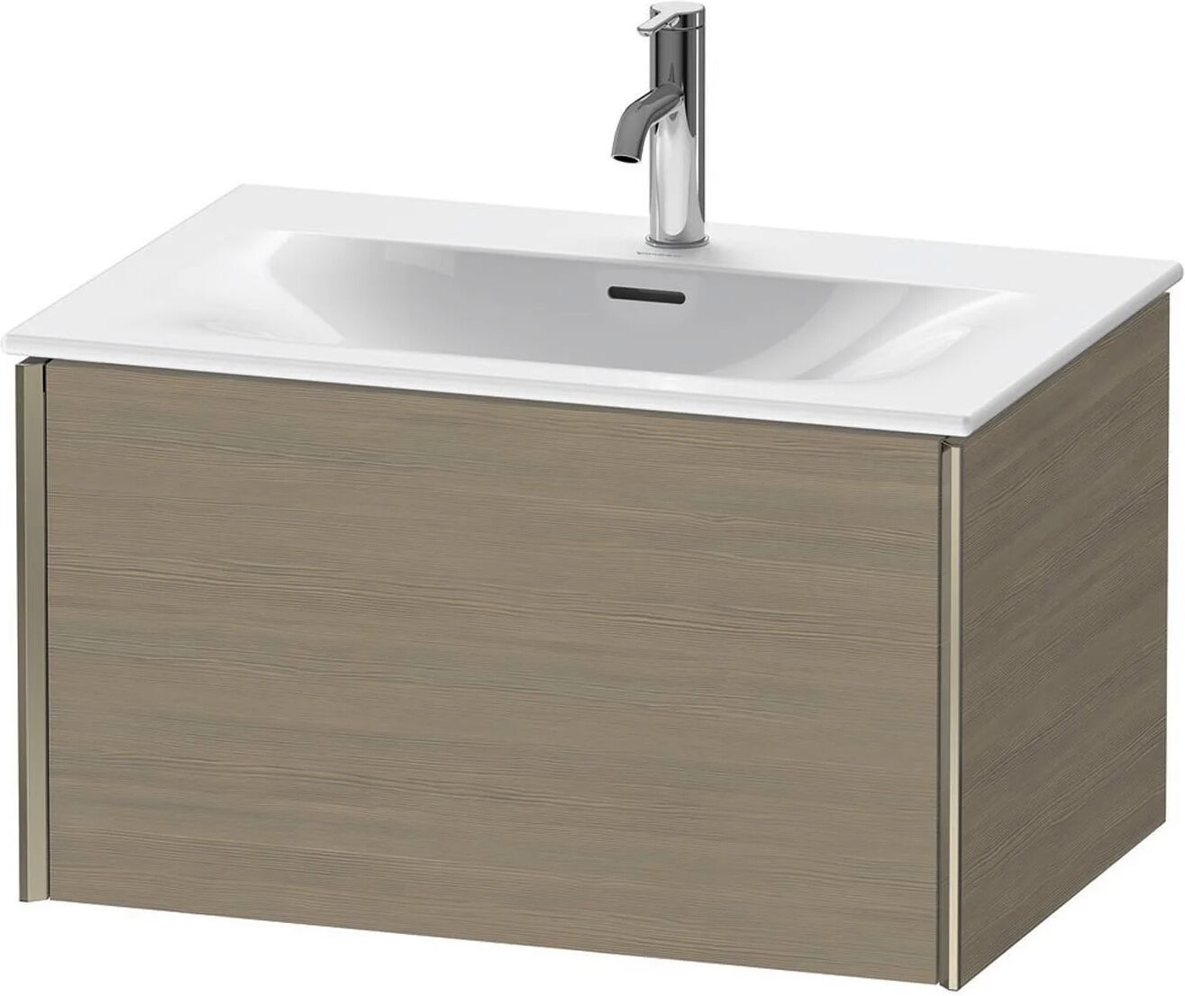 Duravit XViu Waschtischunterbau 71 cm, 1 Auszug, wandhängend   eiche terra (dekor) XV40330B135