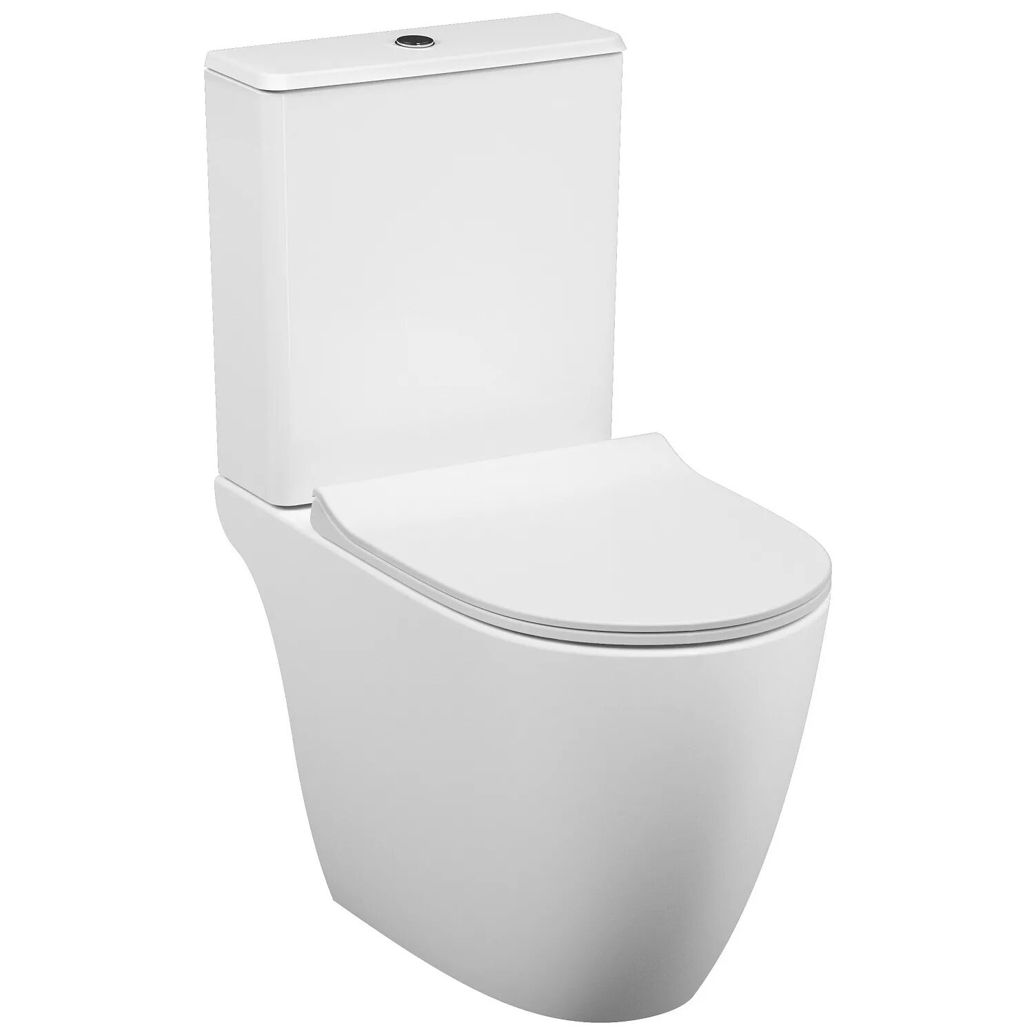 VitrA Sento Stand-WC VitrA Flush 2.0, open back, Tiefspüler ohne Spülrand Sento B: 36 T: 65 H: 40 cm weiß hochglanz 5988B003-0075