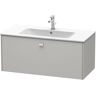 Duravit Brioso Waschtischunterbau wandhängend 102 cm, mit 1 Auszug, Griff Korpusfarbe