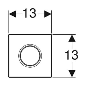 Geberit Typ 01 Ersatz-Betätigungsplatte für Urinalsteuerung mit pneumatischer Spülauslösung
