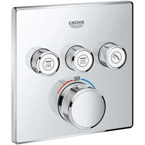 Grohe Grohtherm SmartControl Thermostat Fertigmontageset mit 3 Absperrventilen, eckige Ausführung