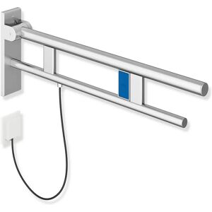 HEWI System 900 Stützklappgriff Duo Design B mit Spülauslösung (E-Ausführung), rechts 85 cm