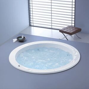 Hoesch Michael Graves Dreamscape 180 cm Rund-Badewanne mit Whirlsystem Reviva II Air mit 6 Whirl- 20 Airdüsen und Farblichtwechler