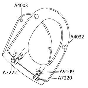 Pressalit Abstandsstück A7220 für Sitz ohne Deckel