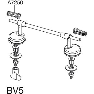 Pressalit Spezialscharnier BV5 universal für WC-Sitz ohne Deckel