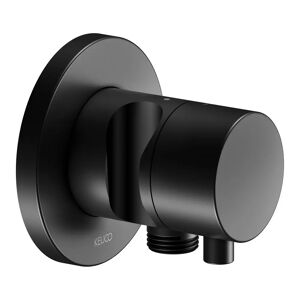 Keuco IXMO Black Selection Unterputz-Absperrventil für 1 Verbraucher mit Schlauchanschluss, Brausehalter u. Comfort Griff, rund