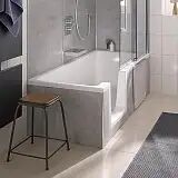 HSK Dusch-Badewanne Dobla 160 cm Einstieg links mit Antislip Dobla B: 160 T: 75 cm weiß 540160-AntiSlip