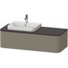 Duravit Happy D.2 Plus Waschtischunterschrank mit 1 Auszug, 130 x 35,4 cm, für Konsole und Becken links, 35,4 x 130 x 55 cm