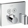 Hansgrohe ShowerSelect Thermostat Unterputz für 2 Verbraucher m. Schlauchanschl. u. Brausehalter