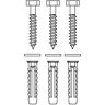 Pressalit Befestigungsmaterial für PLUS Wandschiene, 3 Stück
