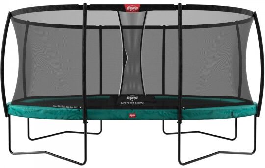 Berg Trampolin Grand Champion inkl. Sicherheitsnetz Deluxe 350 cm x 250 cm grau