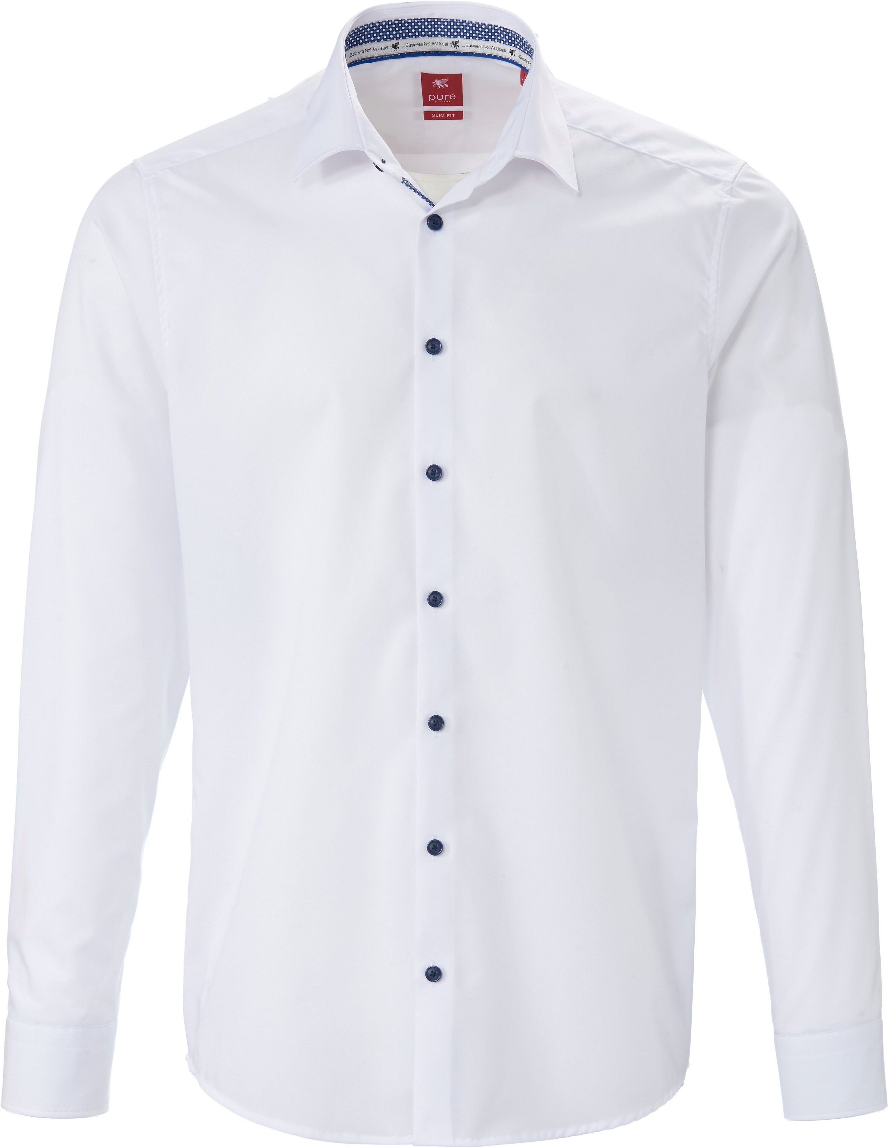 Hatico Hemd Modern Fit Pure weiss Herren 39/40