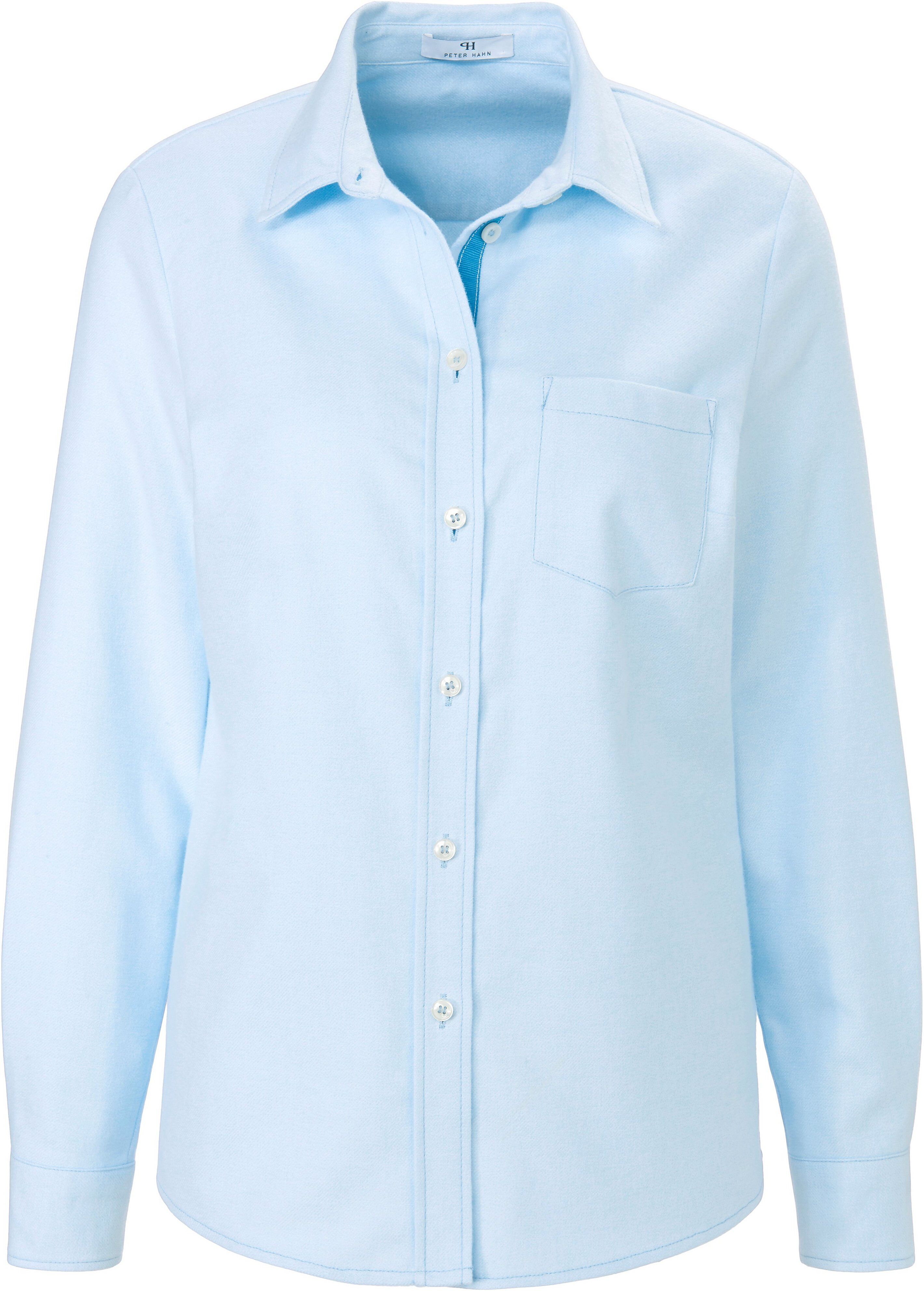 Peter Hahn Bluse Hemdkragen Peter Hahn blau Damen 42