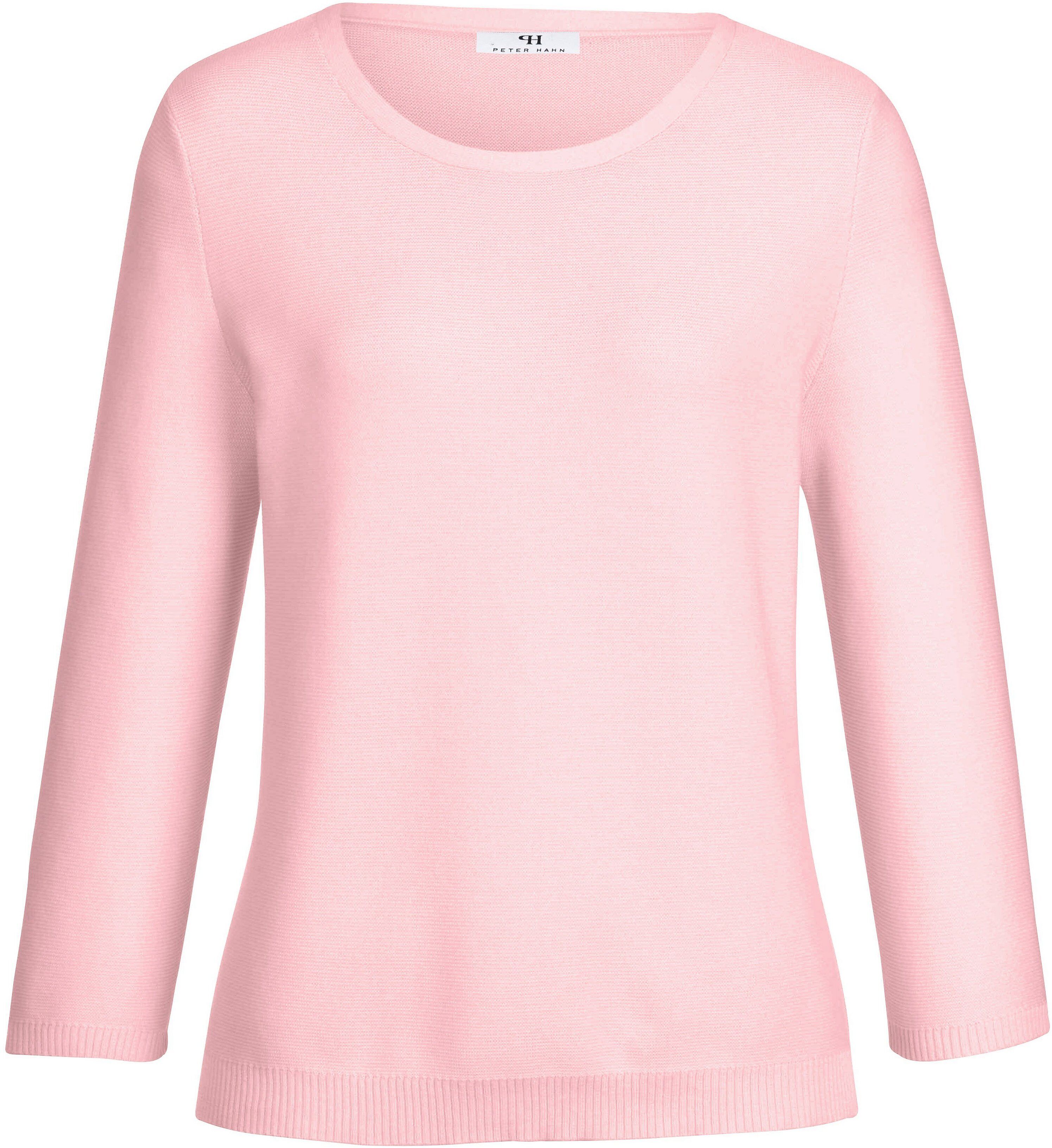 Peter Hahn Rundhals-Pullover 3/4-Arm Peter Hahn rosé Damen 44