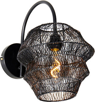 QAZQA Oosterse wandlamp zwart - Vadi