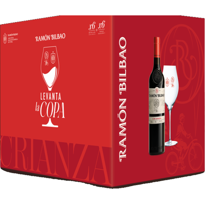 Etui Ramón Bilbao “Levanta la Copa” Weinflaschen mit Gläsern - Weinflaschen mit Gläsern Etui Ramón Bilbao “Levanta la Copa” Weinflaschen mit Gläsern - Weinflaschen mit Gläsern