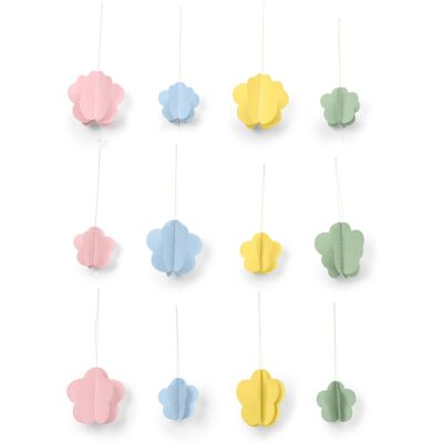 Tchibo - 12 Papier-Blumenanhänger - blau Tchibo - 12 Papier-Blumenanhänger - blau