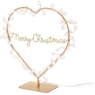 Tchibo - LED-Herz mit Schriftzug »Merry Christmas« - gold Tchibo - LED-Herz mit Schriftzug »Merry Christmas« - gold