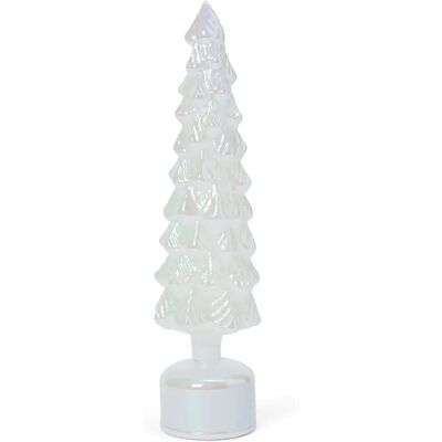 Tchibo - Rotierender LED-Dekobaum aus Glas - weiss Tchibo - Rotierender LED-Dekobaum aus Glas - weiss