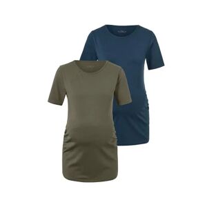 Tchibo - 2 Umstands-Shirts - Dunkelblau - Gr.: M Baumwolle 1x M 40/42 female