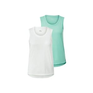 Tchibo - 2 Sporttops - Weiss - Gr.: S Polyester 1x S female