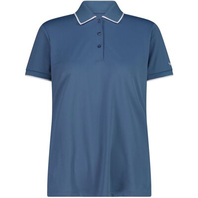 CMP Damen-Poloshirt aus Stretch-Piqué - Damen - Gr. 42 - blau CMP Damen-Poloshirt aus Stretch-Piqué - Damen - Gr. 42 - blau