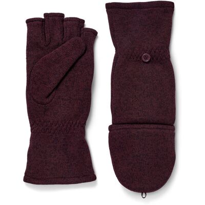 Tchibo - Strickfleece-Klappfäustlinge - Unisex - Gr. 7,5 - bordeaux Tchibo - Strickfleece-Klappfäustlinge - Unisex - Gr. 7,5 - bordeaux