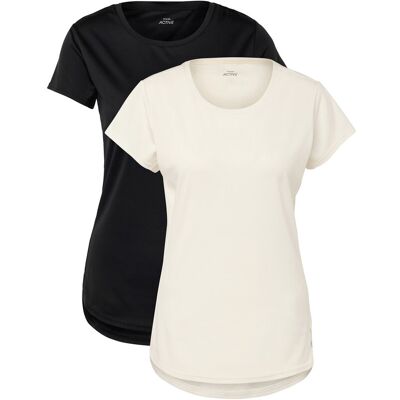 Tchibo - 2 Funktionsshirts - Damen - Gr. XXL - schwarz Tchibo - 2 Funktionsshirts - Damen - Gr. XXL - schwarz