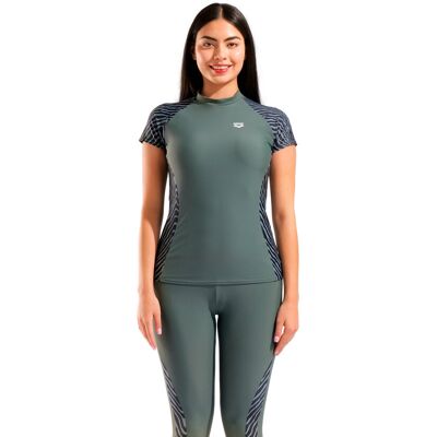 arena Damen-UV-Schutz-Rash-Allover-Kurzarm-Schwimmshirt - Damen - Gr. M arena Damen-UV-Schutz-Rash-Allover-Kurzarm-Schwimmshirt - Damen - Gr. M