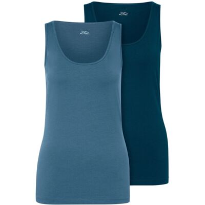 Tchibo - 2 Tops - Damen - Gr. XXL - blau Tchibo - 2 Tops - Damen - Gr. XXL - blau