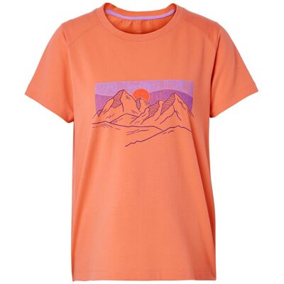 Tchibo - T-Shirt mit Print - Damen - Gr. L - orange/print Tchibo - T-Shirt mit Print - Damen - Gr. L - orange/print