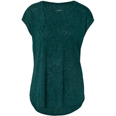 Tchibo - Sportshirt - Damen - Gr. XS - petrol/print Tchibo - Sportshirt - Damen - Gr. XS - petrol/print