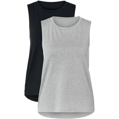 Tchibo - 2 Sport-Tops - Damen - Gr. XL - hellgrau Tchibo - 2 Sport-Tops - Damen - Gr. XL - hellgrau