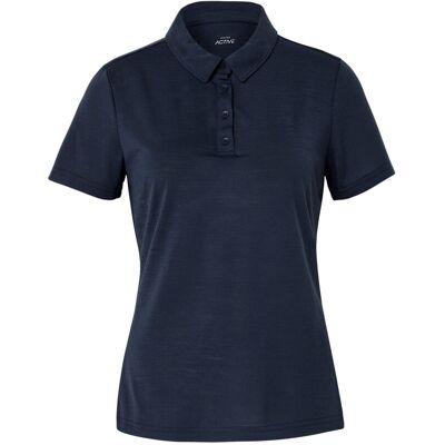 Tchibo - Sport-Poloshirt mit Merinowolle - Damen - Gr. XL - dunkelblau Tchibo - Sport-Poloshirt mit Merinowolle - Damen - Gr. XL - dunkelblau