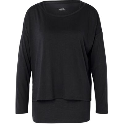 Tchibo - Da. 2-in-1-Sportshirt - Damen - Gr. L - schwarz Tchibo - Da. 2-in-1-Sportshirt - Damen - Gr. L - schwarz