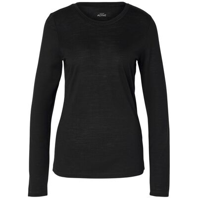 Tchibo - Funktionsshirt mit Merinowolle - Damen - Gr. XS - schwarz Tchibo - Funktionsshirt mit Merinowolle - Damen - Gr. XS - schwarz