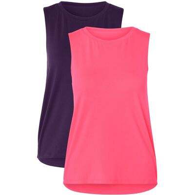 Tchibo - 2 Sport-Tops - Damen - Gr. L - pink Tchibo - 2 Sport-Tops - Damen - Gr. L - pink