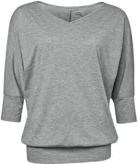 Tchibo - 3/4-Sport- und Yogashirt - Grau/Meliert - Gr.: M Polyester Grau M 40/42