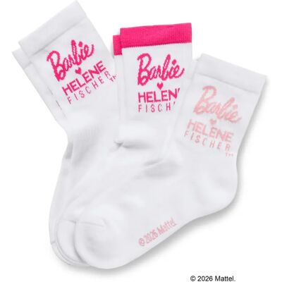 Tchibo - 3 Paar Barbie loves Helene Fischer Tennissocken - Kinder - Gr. 31-34 - weiss Tchibo - 3 Paar Barbie loves Helene Fischer Tennissocken - Kinder - Gr. 31-34 - weiss