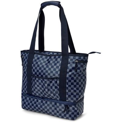 Tchibo - Strandtasche mit Alloverprint - dunkelblau Tchibo - Strandtasche mit Alloverprint - dunkelblau