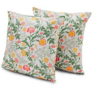 Tchibo - 2 Outdoor-Kissen mit floralem Muster - orange Tchibo - 2 Outdoor-Kissen mit floralem Muster - orange