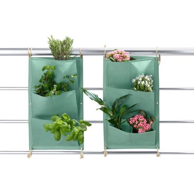 Tchibo - Pflanztaschen »Vertikalbeet« - grün Tchibo - Pflanztaschen »Vertikalbeet« - grün