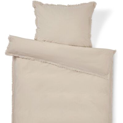 Tchibo - Premium-Perkal-Bettwäsche mit Fransen - beige Tchibo - Premium-Perkal-Bettwäsche mit Fransen - beige