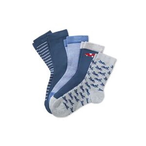 Tchibo - 5 Paar Socken - Dunkelblau/Gestreift -Kinder - Gr.: 16-18 Baumwolle  16-18 unisex