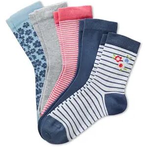 Tchibo - 5 Paar Socken - Dunkelblau/Gestreift -Kinder - Gr.: 27-30 Baumwolle Blau 27-30 unisex