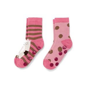 Tchibo - 2 Paar Antirutsch-Socken - Braun/Gestreift -Kinder - Gr.: 31-34 Baumwolle 1x 31-34 unisex