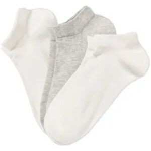 Tchibo - 3 Paar Sneakersocken aus Bio-Baumwolle - Weiss/Meliert -Kinder - Gr.: 35-38 Baumwolle 2x 35-38 unisex