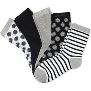 Tchibo - 5 Paar Socken - Schwarz/Gestreift -Kinder - Gr.: 27-30 Polyester 1x 27-30 unisex