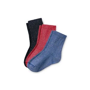 Tchibo - 3 Paar Glitzersocken - Dunkelblau -Kinder - Gr.: 35-38 Polyester 1x 35-38 unisex