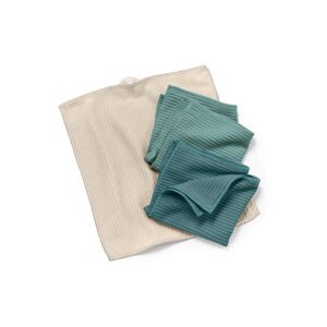 3 Universal-Reinigungstücher - Tchibo - Dunkelgrün Polyester 1x  unisex